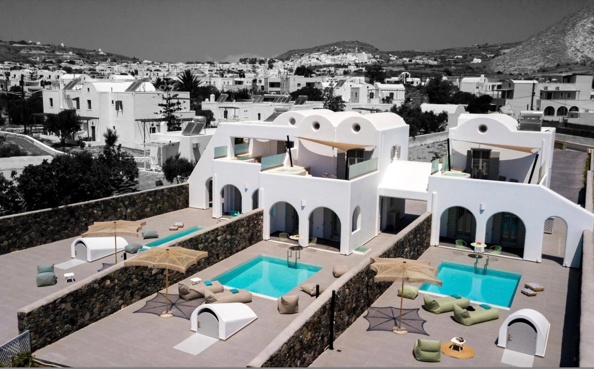 Modern Dome Homes Of Santorini Períssa Eksteriør bilde